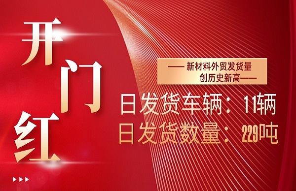 起步即是冲刺！新材料公司外贸单日发货量创历史新高